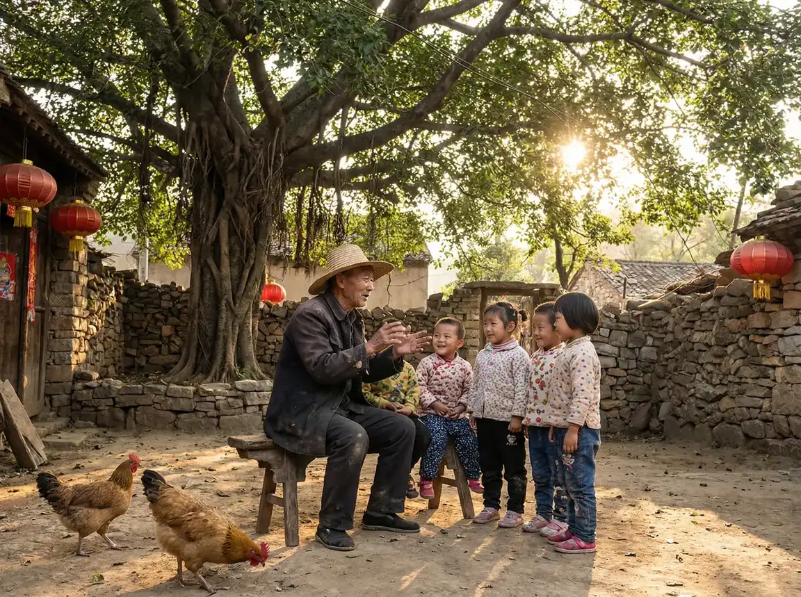 老人在大榕树下给孩子们讲故事 - 爱情与灵药无删除完整在线观看 乡村记忆